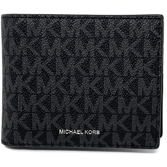 NWT Michael Kors Men's Cooper Billfold with Passcase Wallet ,Black-OS - Picture 1 of 6